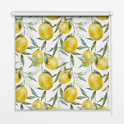 Fabric roller blind for window Lemons