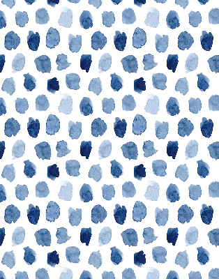 Blackout roller blind Blue painted spots