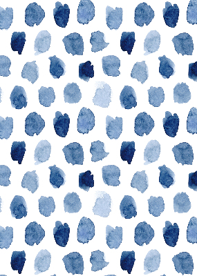 Blackout roller blind Blue painted spots