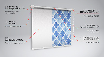 Blackout roller blind for window Painted pattern