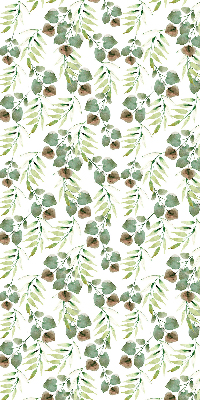 Fabric roller blind for window Green leaves