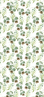 Fabric roller blind for window Green leaves
