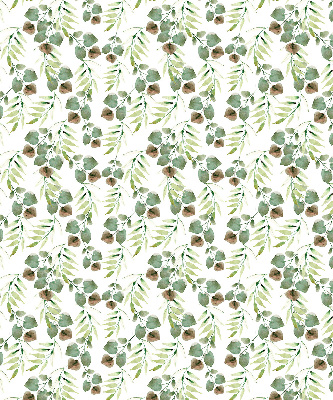 Fabric roller blind for window Green leaves
