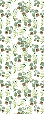 Fabric roller blind for window Green leaves