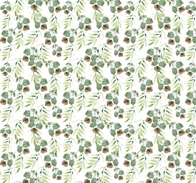 Fabric roller blind for window Green leaves