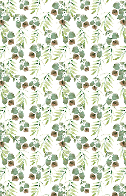 Fabric roller blind for window Green leaves