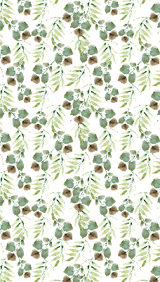 Fabric roller blind for window Green leaves