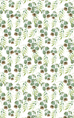 Fabric roller blind for window Green leaves
