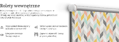 Blackout roller blind Colorful herringbone
