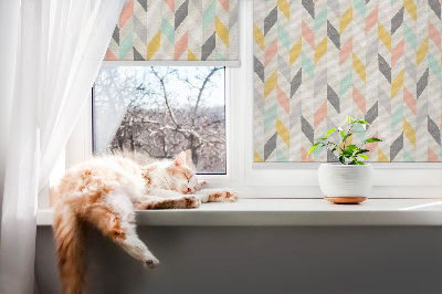 Blackout roller blind Colorful herringbone