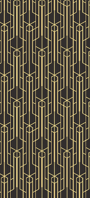 Blackout roller blind for window Yellow pattern