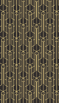 Blackout roller blind for window Yellow pattern