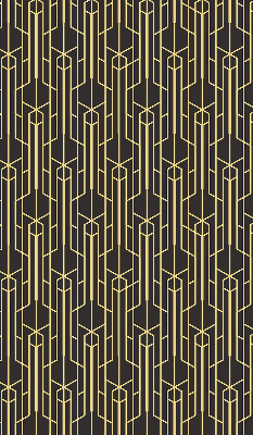 Blackout roller blind for window Yellow pattern