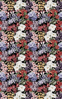 Fabric roller blind for window Colorful flowers
