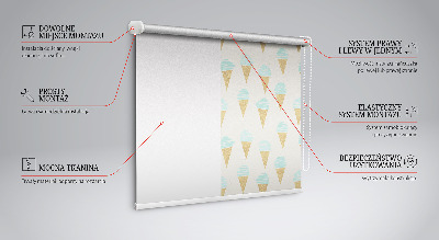 Blackout roller blind Ice cream in a cone