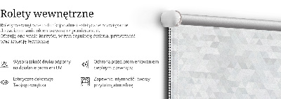Blackout roller blind for window Gray triangle pattern
