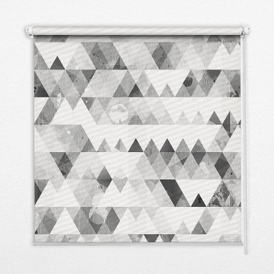 Blackout roller blind Gray triangle pattern