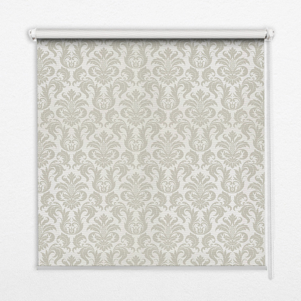 Fabric roller blind for window Beige pattern