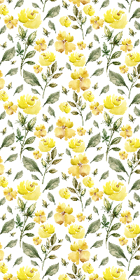 Blackout roller blind Yellow flowers