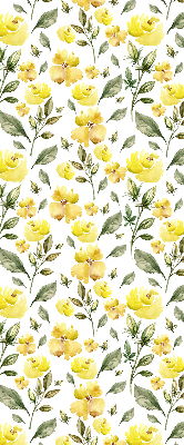 Blackout roller blind Yellow flowers