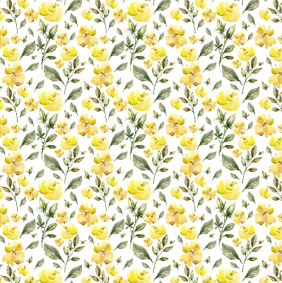 Blackout roller blind Yellow flowers