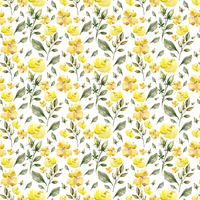 Blackout roller blind Yellow flowers