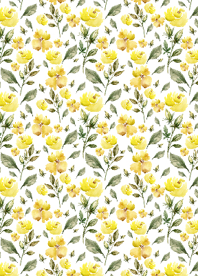 Blackout roller blind Yellow flowers