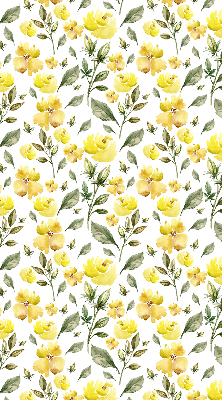 Blackout roller blind Yellow flowers