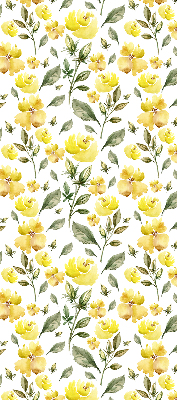 Blackout roller blind Yellow flowers
