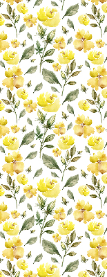 Blackout roller blind Yellow flowers