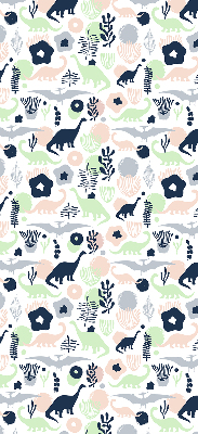 Blackout roller blind for window Colorful dinosaurs