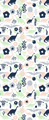 Blackout roller blind for window Colorful dinosaurs