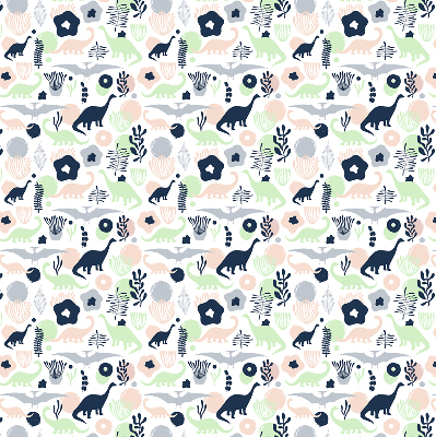 Blackout roller blind for window Colorful dinosaurs