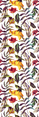 Fabric roller blind for window Colorful flowers