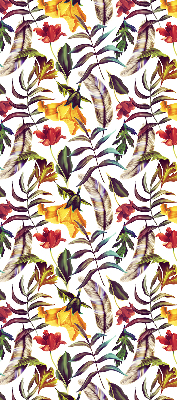 Fabric roller blind for window Colorful flowers