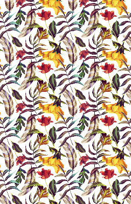 Fabric roller blind for window Colorful flowers