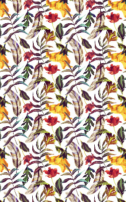 Fabric roller blind for window Colorful flowers
