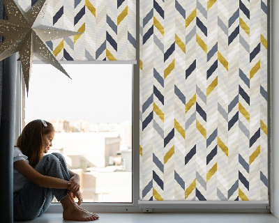 Blackout roller blind Colorful herringbone