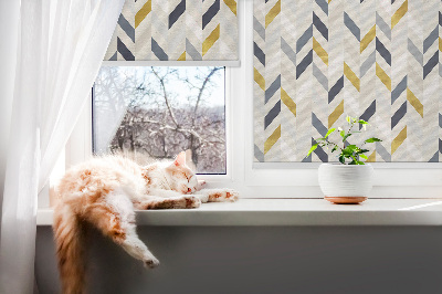Blackout roller blind Colorful herringbone