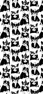 Blackout roller blind for window Drawn dogs