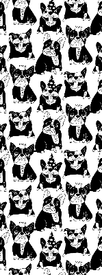 Blackout roller blind for window Drawn dogs