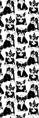 Blackout roller blind for window Drawn dogs