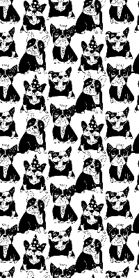 Blackout roller blind for window Drawn dogs
