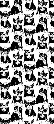 Blackout roller blind for window Drawn dogs