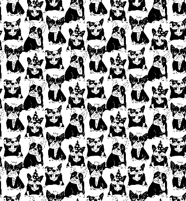 Blackout roller blind for window Drawn dogs