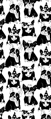 Blackout roller blind for window Drawn dogs