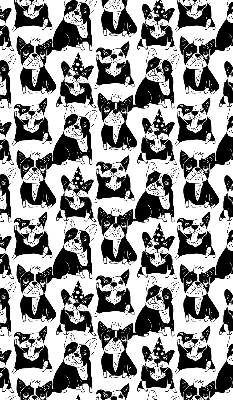 Blackout roller blind for window Drawn dogs