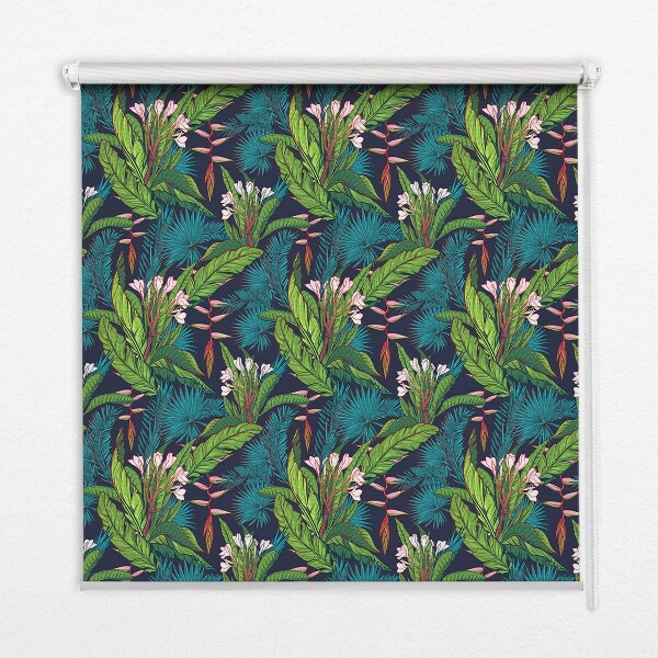Blackout roller blind Exotic plants
