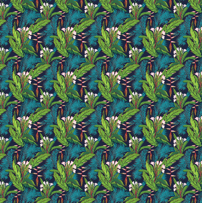 Blackout roller blind Exotic plants