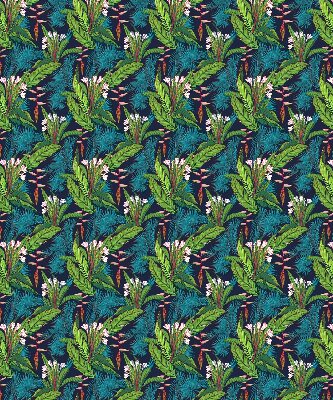 Blackout roller blind Exotic plants